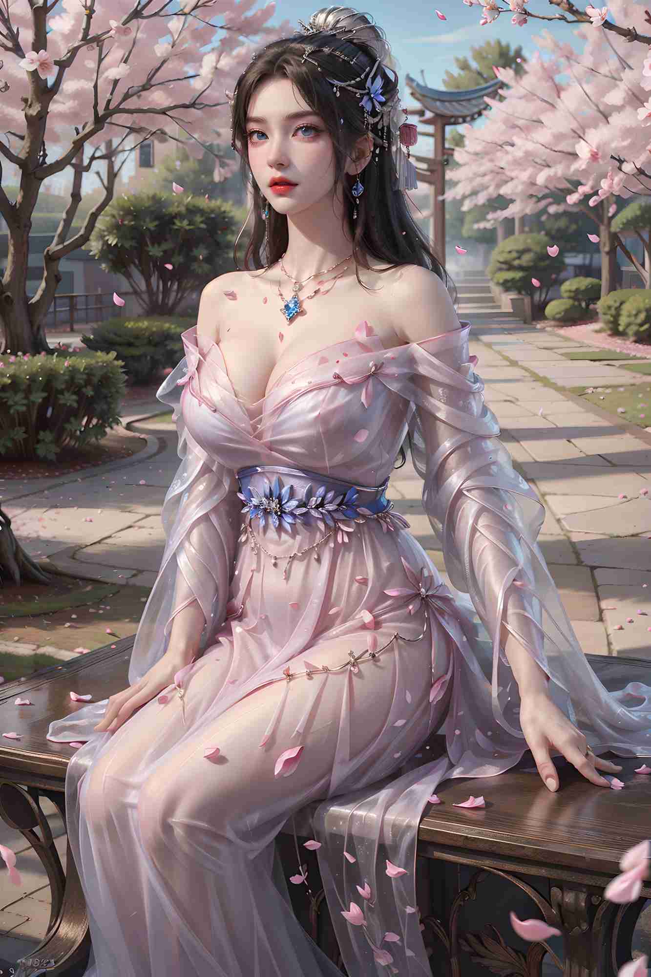 AI绘画-清漪牛仔裤+古装-国漫小屋